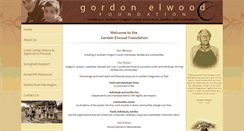 Desktop Screenshot of gordonelwoodfoundation.org