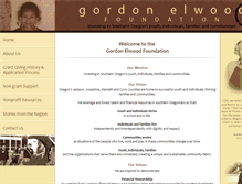 Tablet Screenshot of gordonelwoodfoundation.org